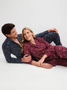 Pyjama long dame 100% Coton CALIDA "Family & Friends" 40098 - Mars Red 116