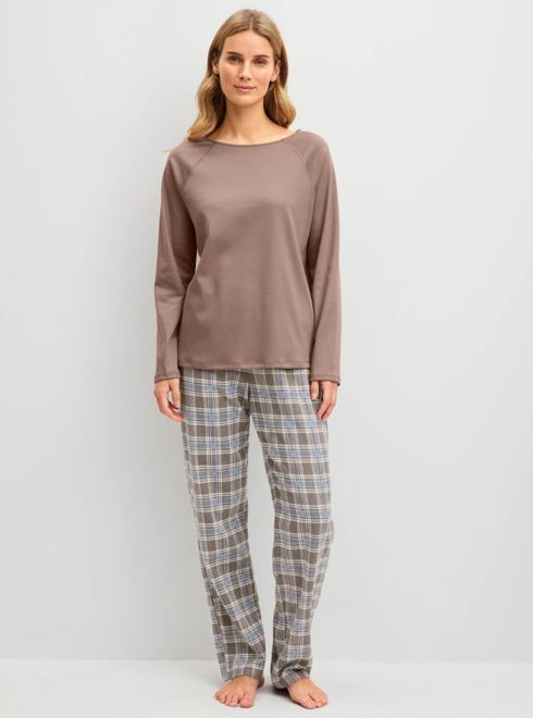 Pantalon de Pyjama dame avec poches CALIDA "RMX Sleep Leisure" 29276 - Truffle Brown 078