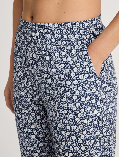 Pantalon de Pyjama dame avec poches 100% coton CALIDA "Favourites Sleep" 29279 - Peacoat Blue 488