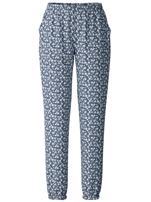 Pantalon de Pyjama dame avec poches 100% coton CALIDA "Favourites Sleep" 29279 - Peacoat Blue 488