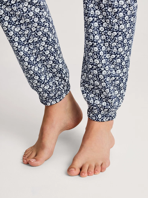 Pantalon de Pyjama dame avec poches 100% coton CALIDA "Favourites Sleep" 29279 - Peacoat Blue 488