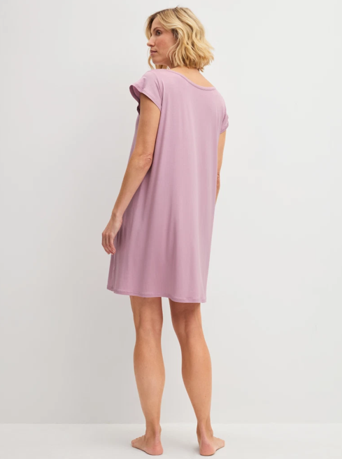 Chemise de Nuit dame en Tencel 90cm CALIDA "DSW Balancing" 30195 - Dawn Pink 372