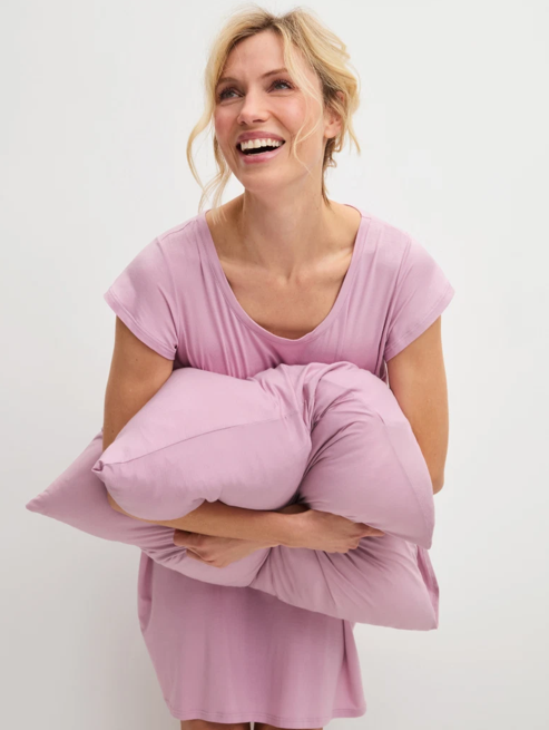 Chemise de Nuit dame en Tencel 90cm CALIDA "DSW Balancing" 30195 - Dawn Pink 372