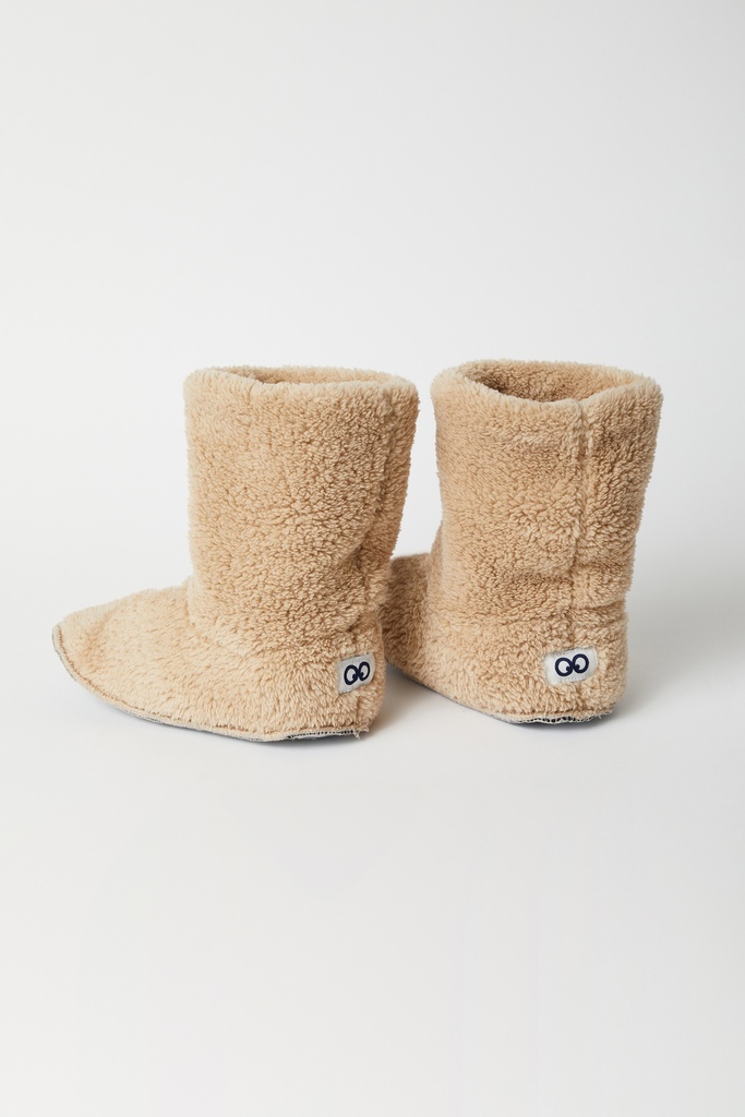 Pantoufles botte en polar WOODY 222-1-BOO-M - Beige 278