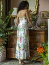 Longue nuisette en soie MARJOLAINE "Omerine" 4OME3001 - Imprimé 0102