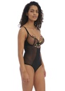 Body armature plongeant transparent sexy FREYA "Loveland" AA401093 - Noir BLK