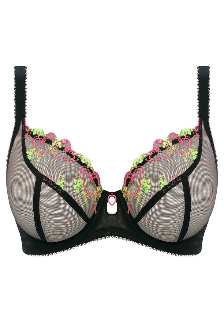 Soutien-gorge armature plongeant transparent sexy FREYA "Loveland" AA401002 - Noir BLK