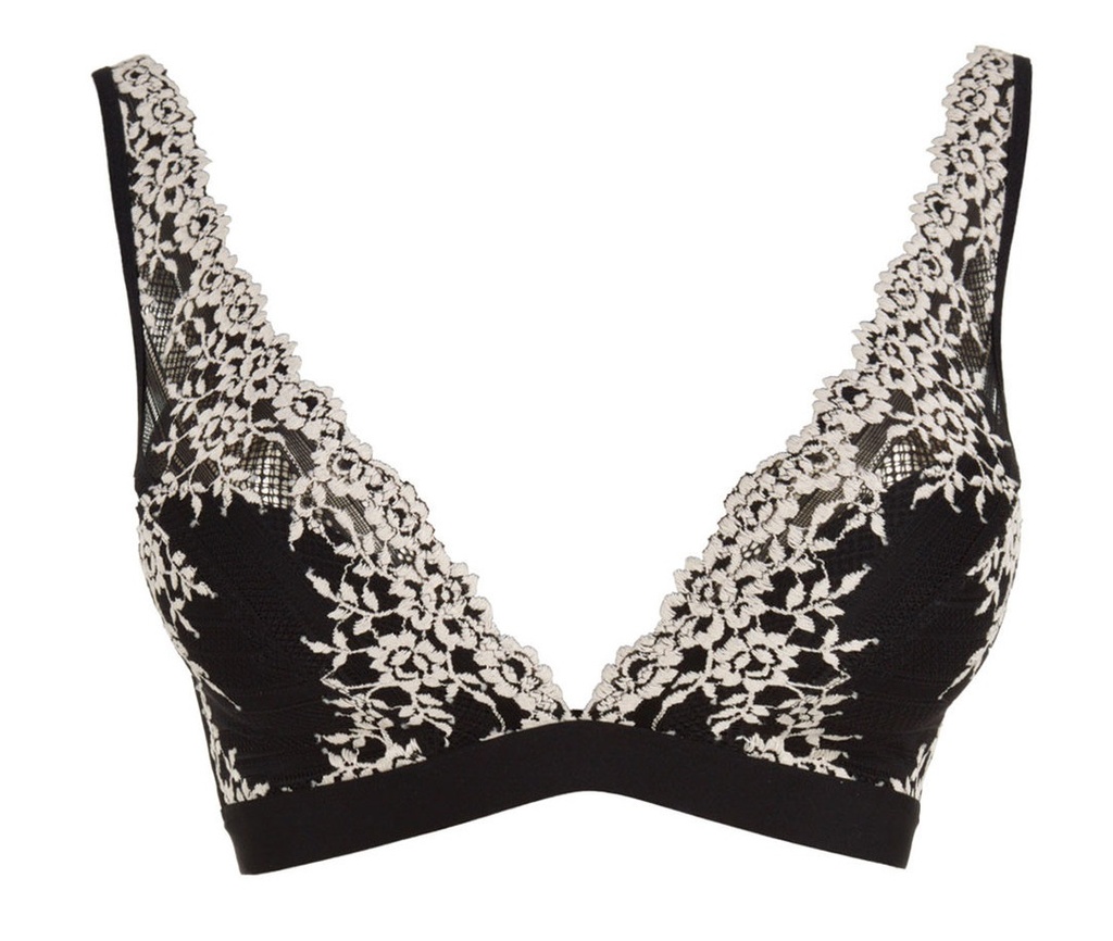 Soutien-gorge triangle sans armature WACOAL "Embrace Lace" WA852191 - Noir BLK