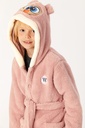 Peignoir en polar pour enfant WOODY 222-1-ROM-M - Rose 360