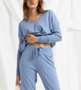 Pyjama femme WOODY 222-5-MHG-H + 222-5-MHD-H - Ivoir 169