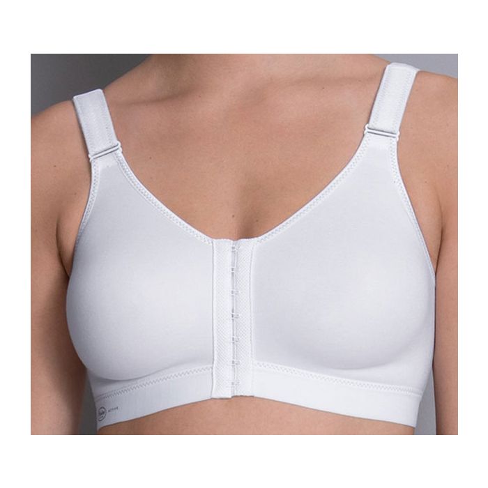 Soutien-gorge de sport sans armatures & fermeture avant ANITA ACTIVE "Frontline open" 5523 - Blanc 006