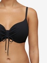 Bikini soutien-gorge souple armaturé enveloppant + culotte haute CHANTELLE "Inspire" C10g10 & C10g80 - Noir 011