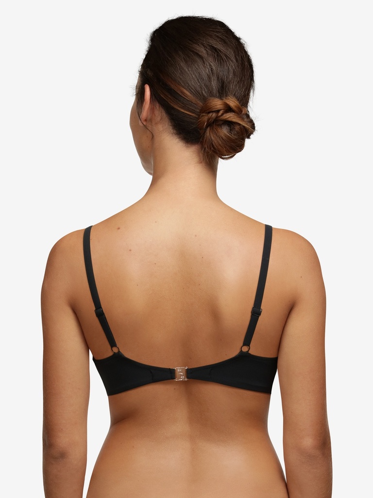 Bikini soutien-gorge souple armaturé enveloppant + culotte haute CHANTELLE "Inspire" C10g10 & C10g80 - Noir 011