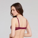 Soutien-gorge armature LOU "Orfèvre" 4A335 - Lie de vin 08D