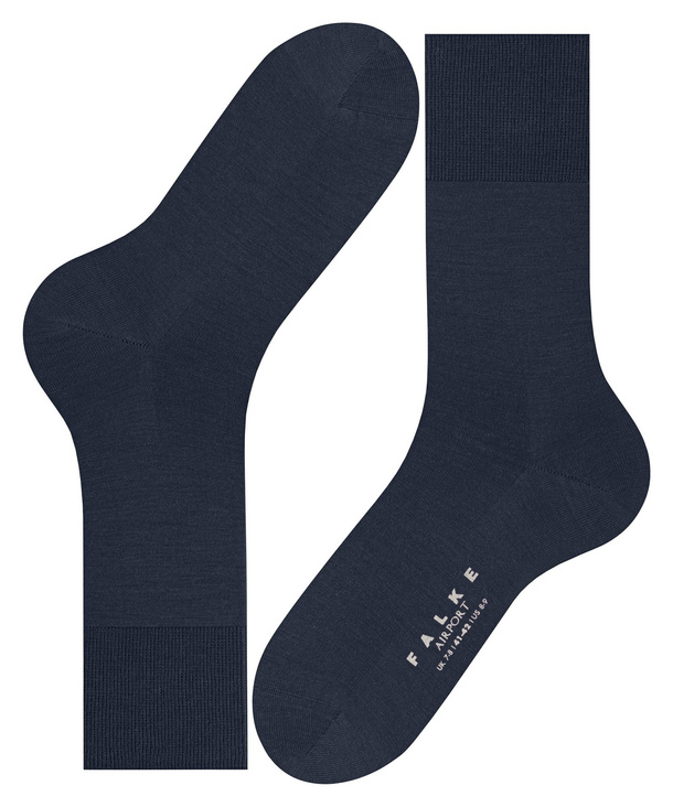 Chaussettes Hommes Laine FALKE "Airport " 14435 - Space blue 6116