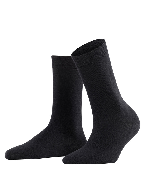 Chaussettes laine dame FALKE "Softmerino" 47488 - Black 3009