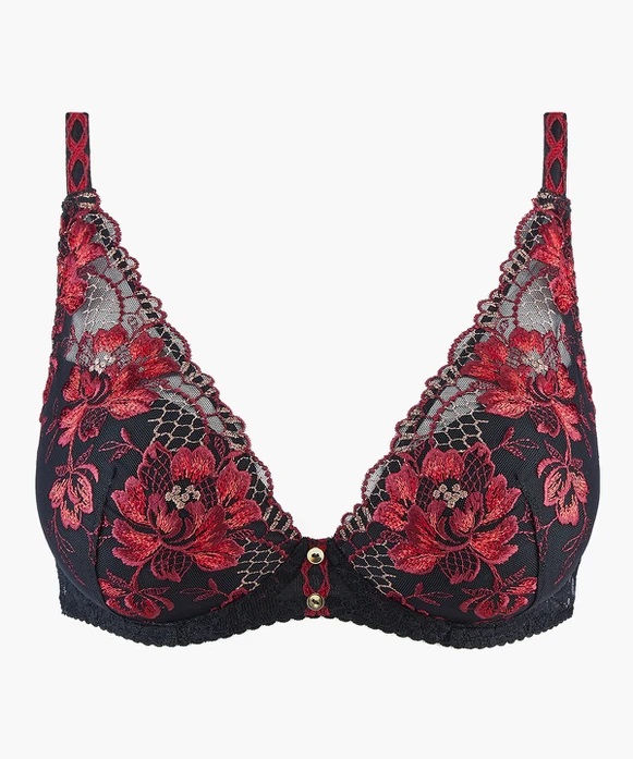 Soutien-gorge armature triangle AUBADE "Mélodie d'été" ICN81 - Black cherry