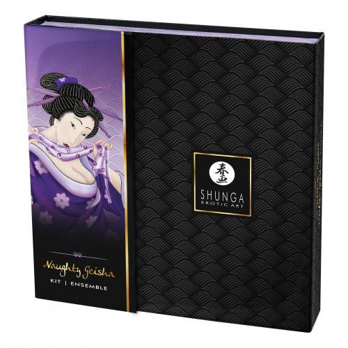 Coffret de massage SHUNGA "Secret de Geisha" - Vin pétillant à la fraise