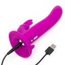 Harnais et Vibromasseur double stimulation HAPPY RABBIT "Strap-on kit"