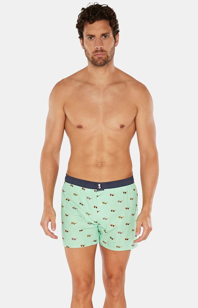 Caleçon américain homme avec maintien intérieur 100% coton bio ARTHUR "Le Club" CSP - Pista 969