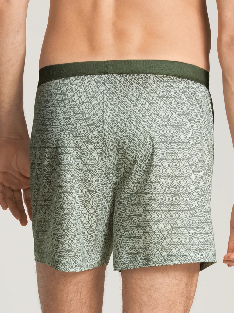 Boxer short homme avec ouverture 100% tencel compostable CALIDA "100% Nature" 24361 - Avocado Green 698