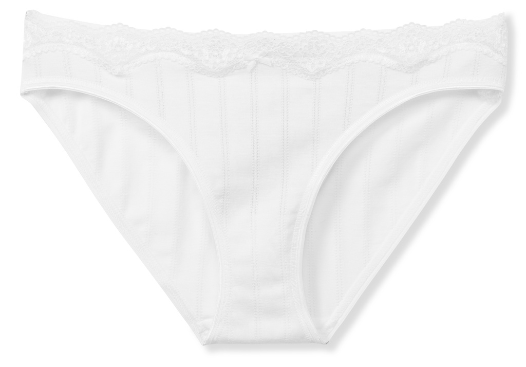 Slip taille basse 95% coton CALIDA "Etude Toujours" 22092 - Blanc 001