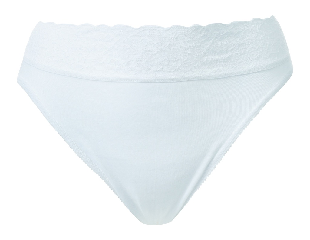 Slip doux 100% coton & dentelle CALIDA "Lycraspitze" 21901 - Blanc 001