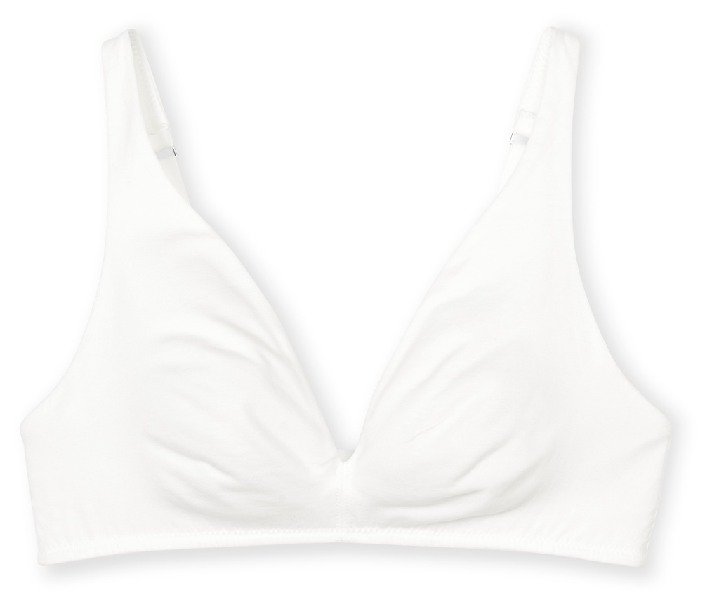 Soutien-gorge coton triangle sans armatures CALIDA "Natural Comfort" 04375 - Blanc 001