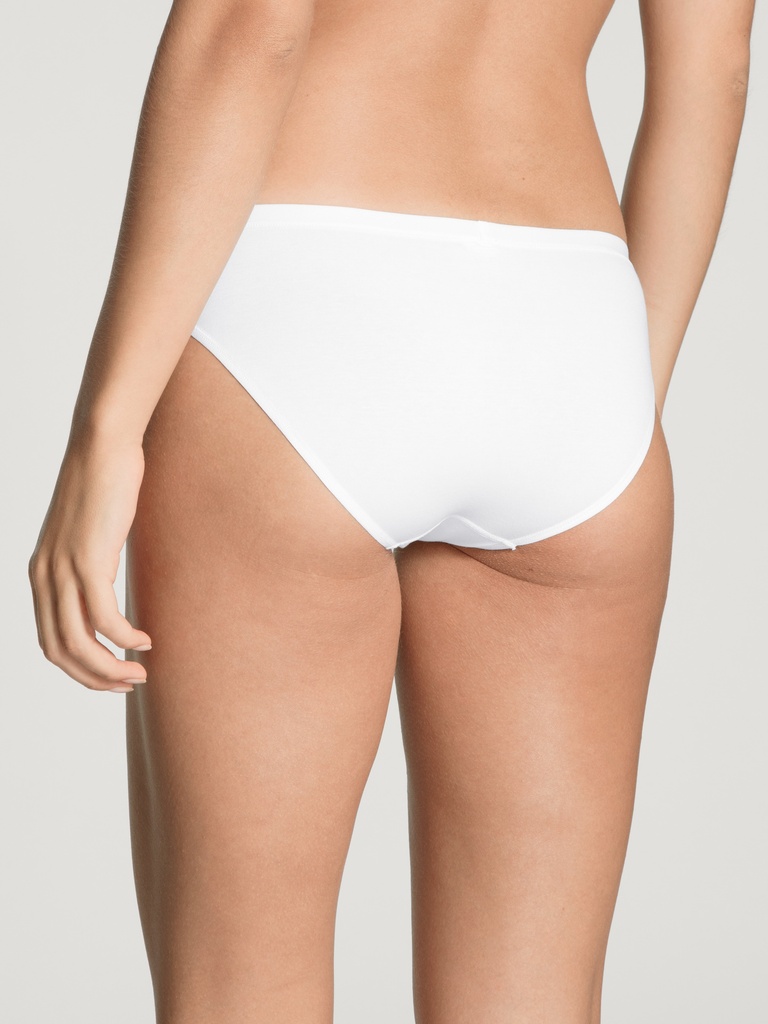 Slip coton taille basse CALIDA "Natural Comfort" 21075 - Blanc 001