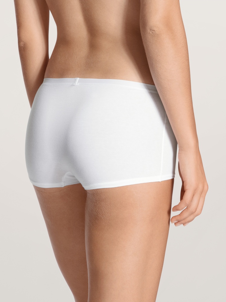 Shorty coupe classique 92% coton CALIDA "Natural Comfort" 25175 - Blanc 001