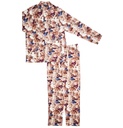 Pyjama long homme boutonné coton bio ARTHUR "Teddy" PLC - Beige TEDDH22