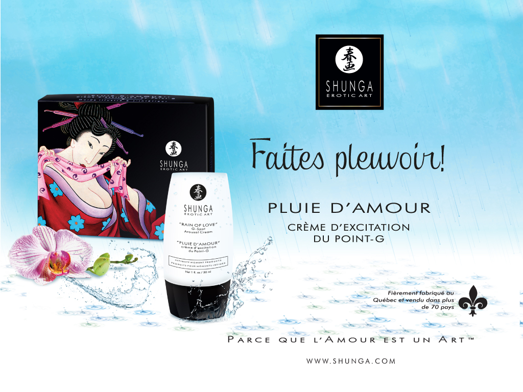 Crème féminine excitation Point G SHUNGA "Pluie d'amour" 30ml