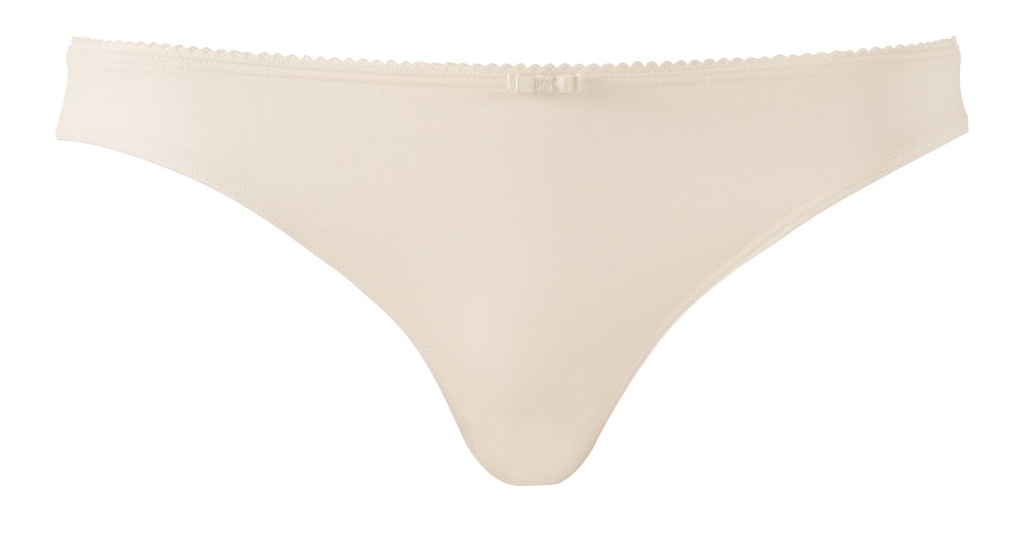 Tanga taille basse coton & dentelle CALIDA "Sensual Secrets" 20831 - Albaster Cream 911