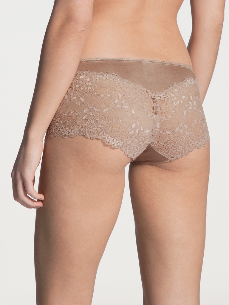 Shorty coupe classique coton & dentelle CALIDA "Sensual Secrets" 24331 - Almondine 335