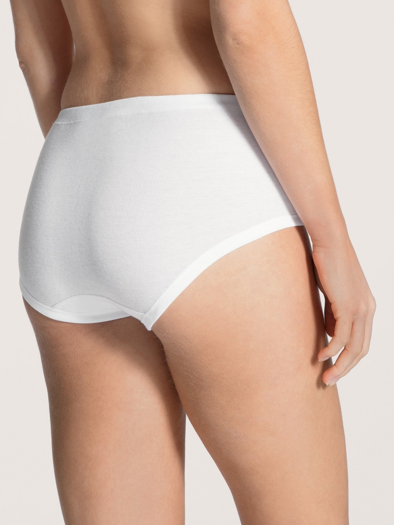 Slip taille haute 100% coton CALIDA "Slip/Hosen" 23362 - Blanc 001