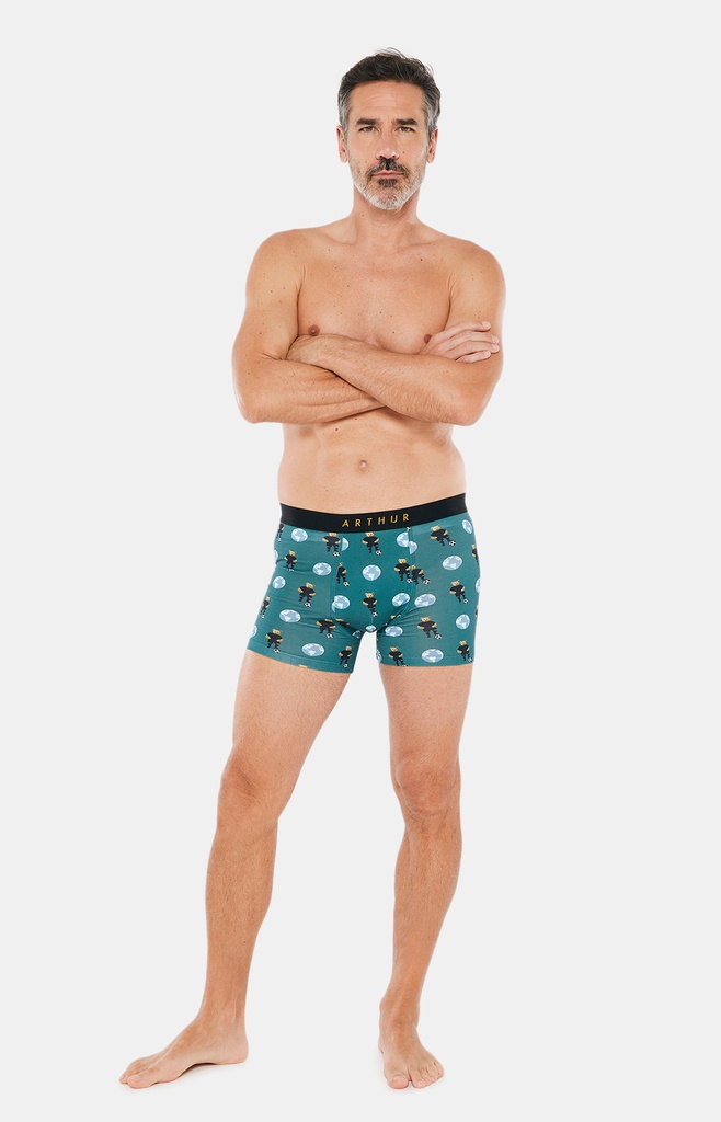 Boxer homme fantaisie 95% coton bio ARTHUR MAC - FOOTH22