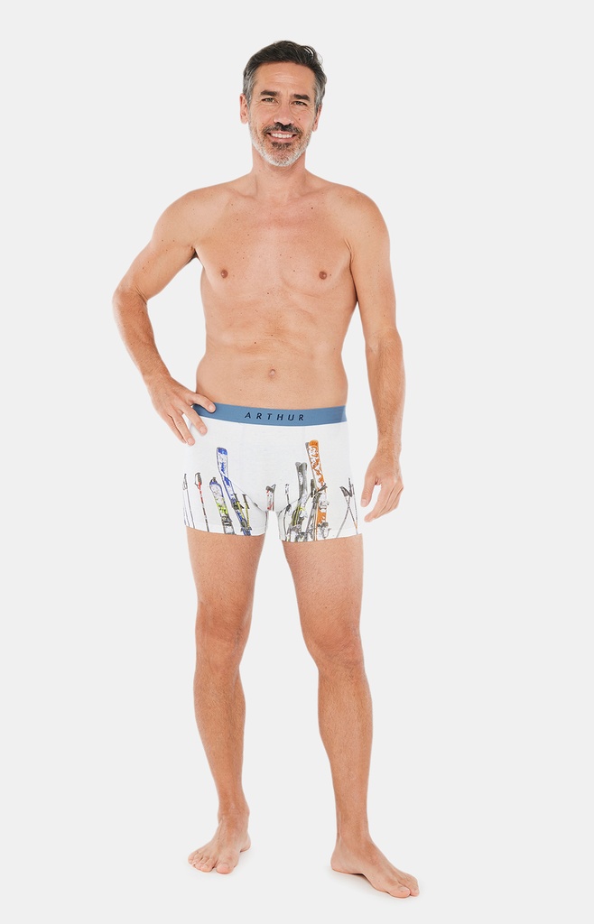 Boxer homme fantaisie 95% coton bio ARTHUR MAC - SKIH22