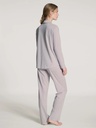 Pyjama long dame boutonné 100% coton durable CALIDA "Lovely Nights" 47356 - Bleached Denim 385