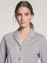 Pyjama long dame boutonné 100% coton durable CALIDA "Lovely Nights" 47356 - Bleached Denim 385