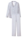Pyjama long dame boutonné 100% coton durable CALIDA "Lovely Nights" 47356 - Bleached Denim 385