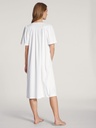 Chemise de nuit dame courte manche 110cm 100% coton lourd CALIDA "Soft Cotton" 34000 - Blanc 001