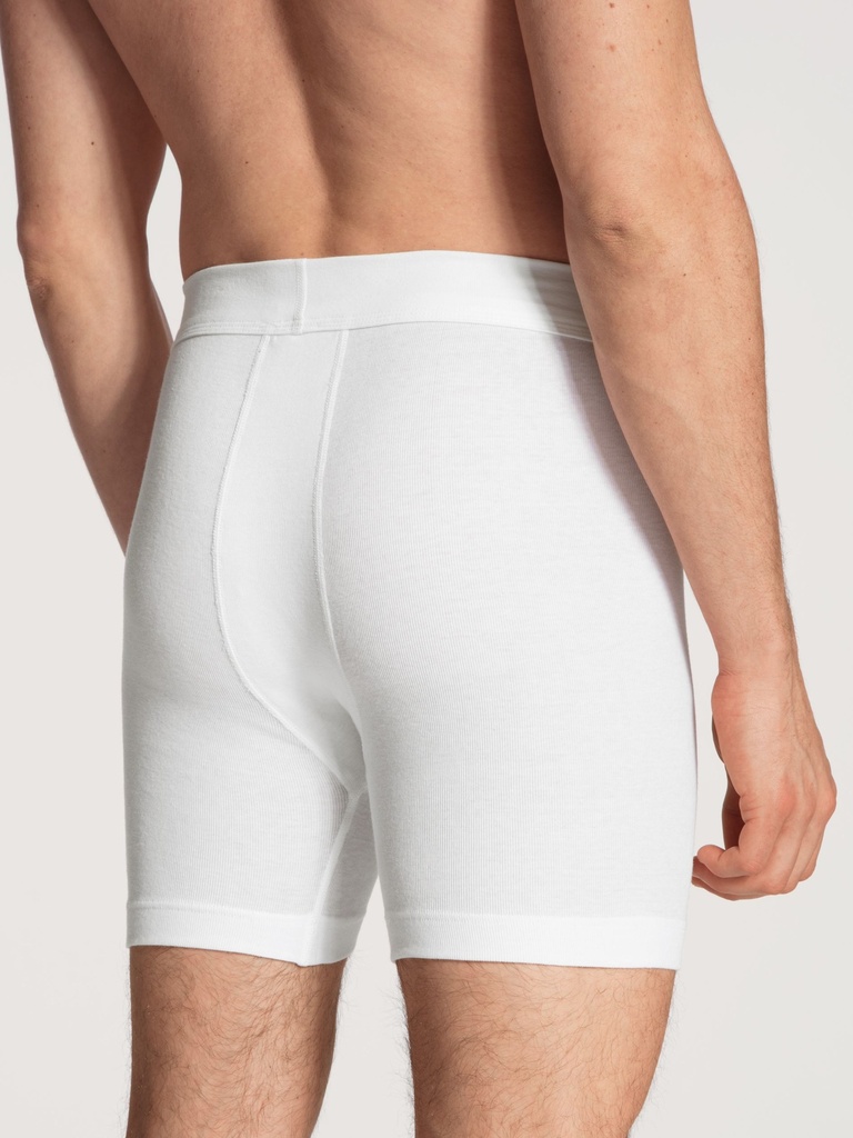 Boxer homme avec ouverture 100% coton CALIDA "Cotton 1:1" 25111 - Blanc 001