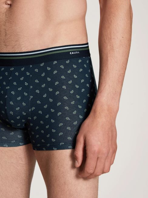 Boxer homme fantaisie 95% coton CALIDA "Cotton Code Design" 26684 - Clover Green 619