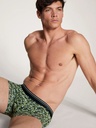 Boxer homme fantaisie 95% coton CALIDA "Cotton Code Design" 26684 - Olive Oli 676