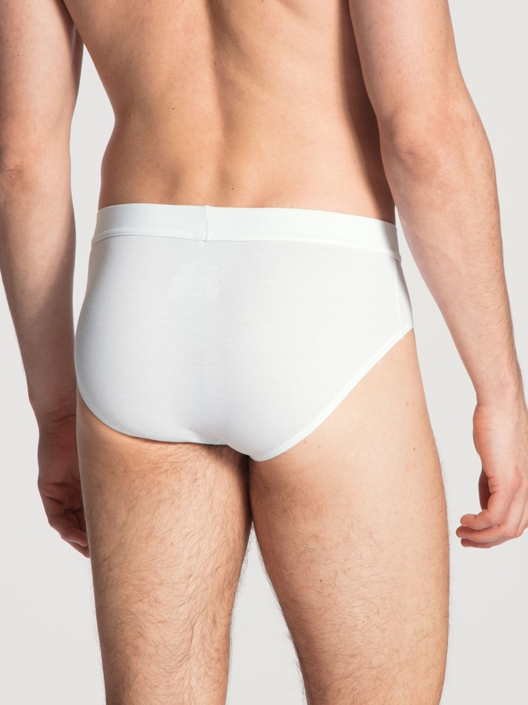 Slip homme 95% coton avec ouverture CALIDA "Cotton Code" 22190 - Blanc 001