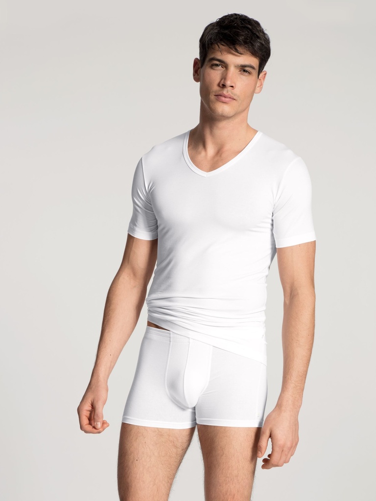 T-shirt homme courte manche tencel thermorégulant CALIDA "Focus" 14065 - Blanc 001