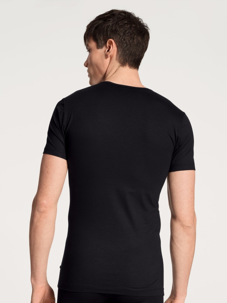 T-shirt homme courte manche tencel thermorégulant CALIDA "Focus" 14065 - Noir 992