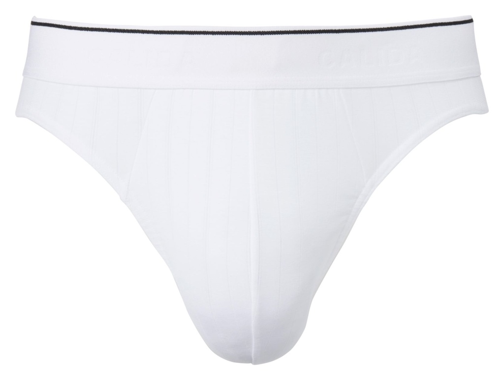 Slip homme 94% coton respirant & anti-odeurs CALIDA "Pure & Style" 21986 - Blanc 001