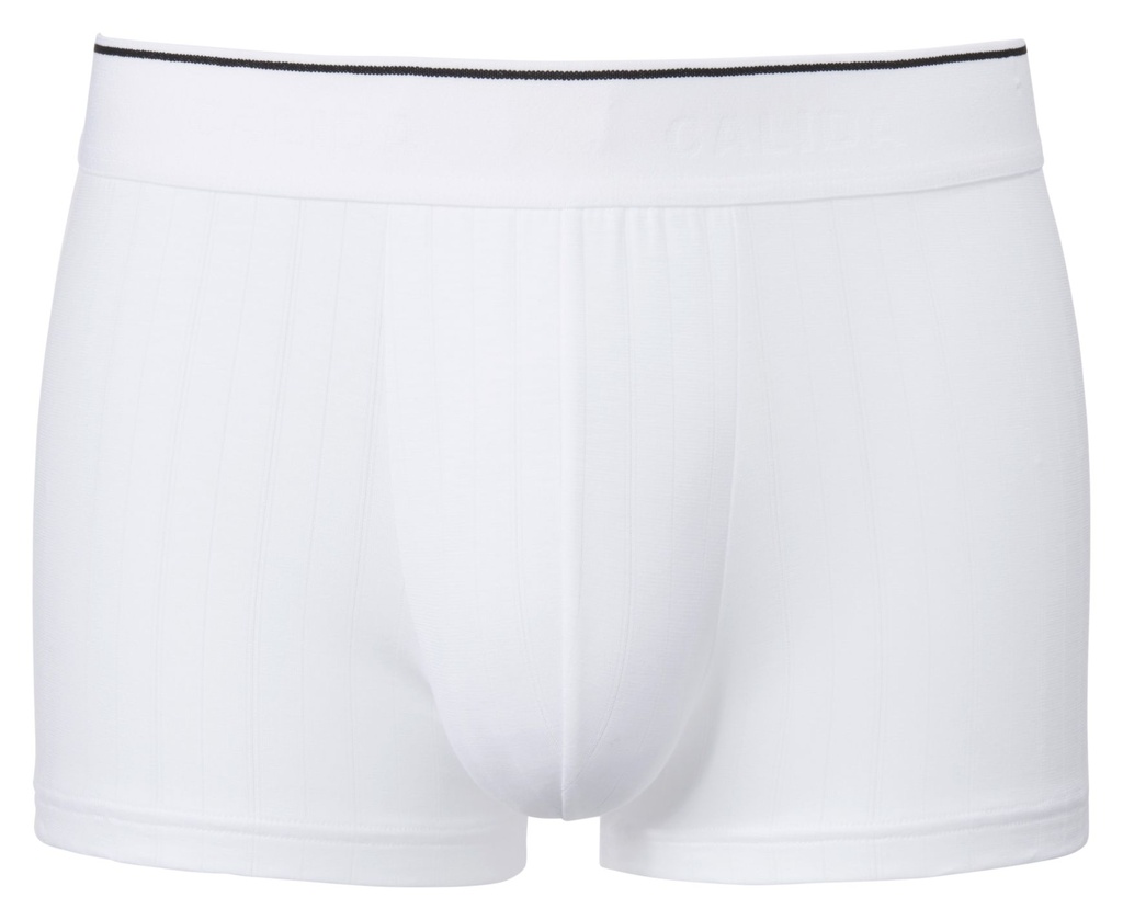 Boxer homme 94% coton respirant & anti-odeurs CALIDA "Pure & Style" 26686 - Blanc 001