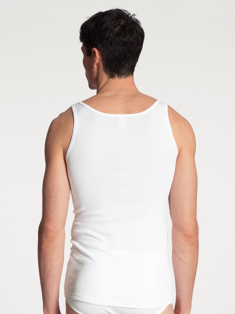 Singlet homme 100% coton CALIDA "Twisted Cotton" 12010 - Blanc 001